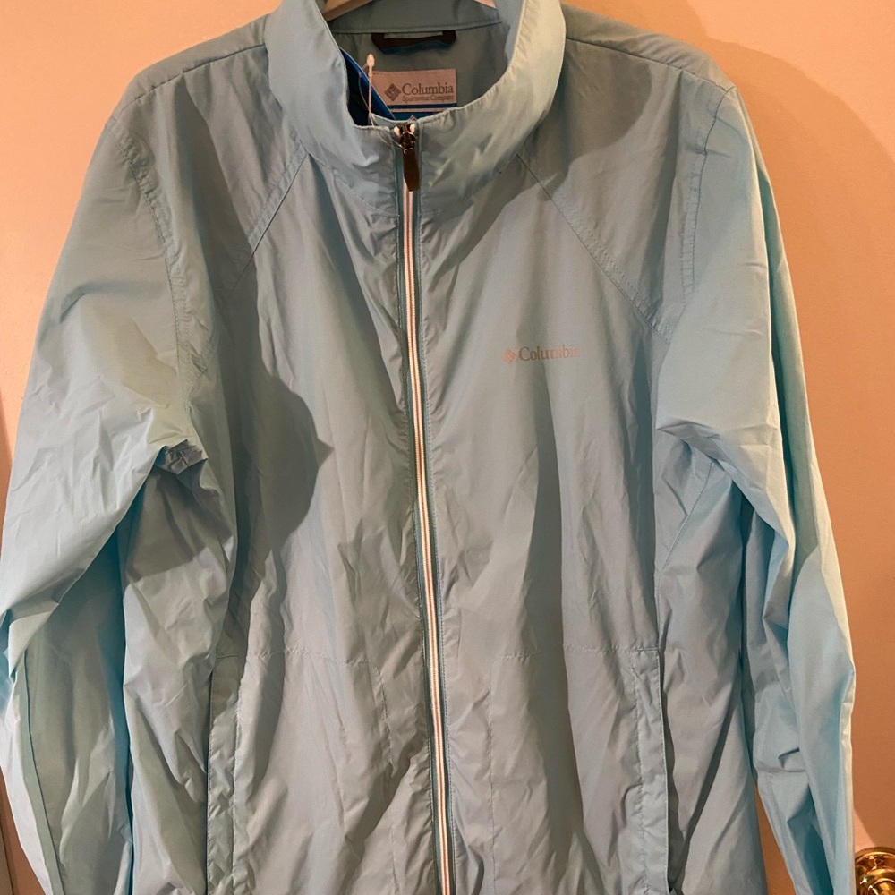 Columbia Sky Blue Lightweight Rain Jacket